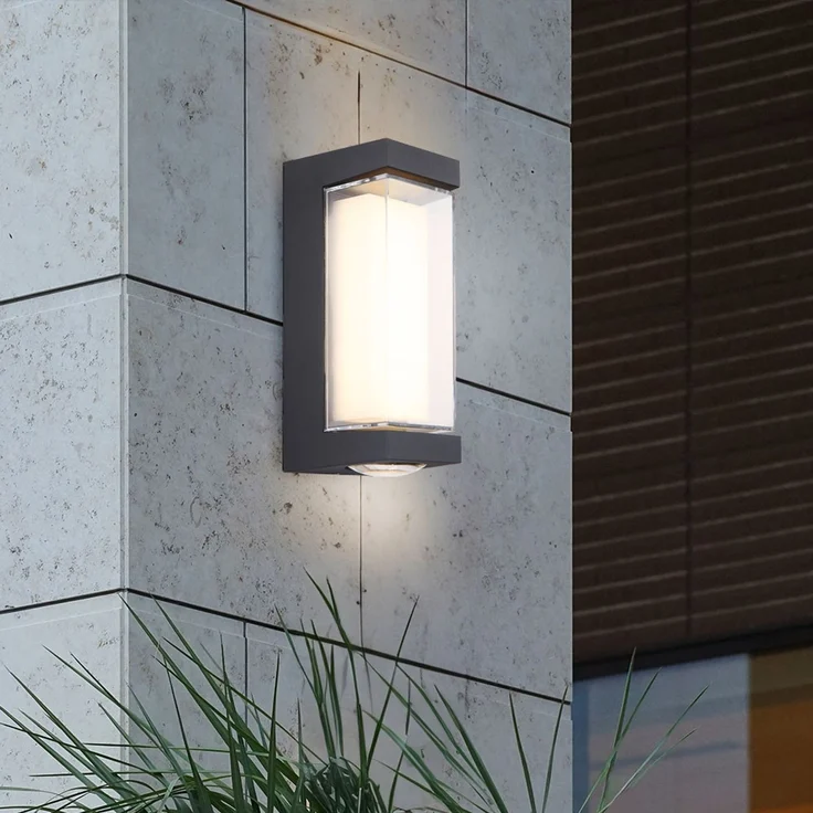 LED Wandleuchte, Außenleuchte, Aluminium, Anthrazit – Bild 3