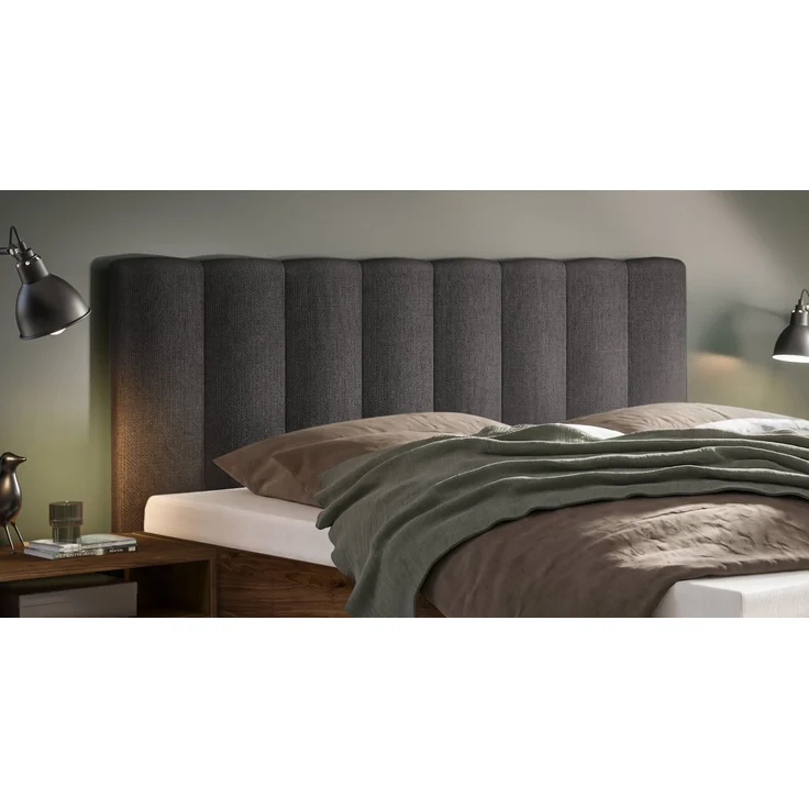 Hasena Bett Donata Bergamo Nussbaum mit gepolstertem Kopfteil 160x200 cm, Fußhöhe 20 cm – Bergamo – Bild 3