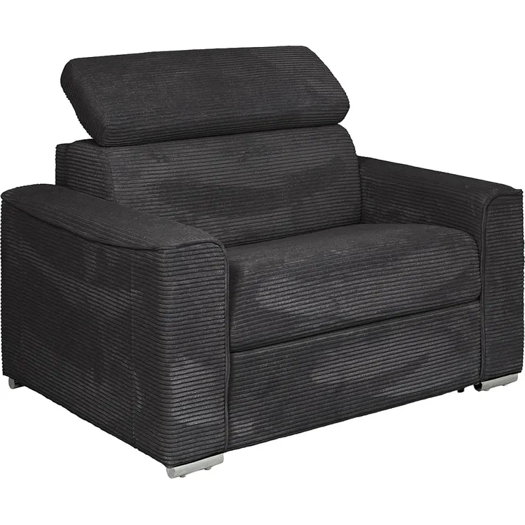 Vente-unique - VIZIR - Schlafsessel - Metall - Stahl - Grau - 124 x 95 x 105 cm