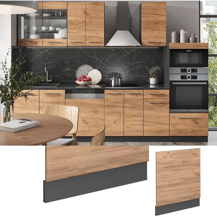 Frontblende Fame-Line Goldkraft Eiche 60 cm ohne Arbeitsplatte Vicco – Bild 3