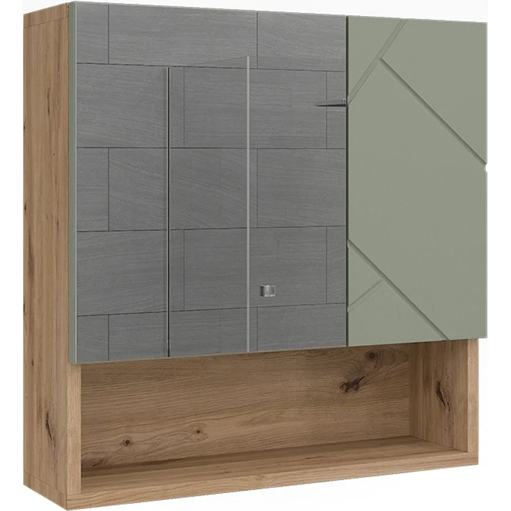 Spiegelschrank Irma Salbeigrün 54x55 cm Vicco – Bild 1