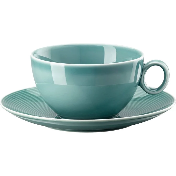 Thomas Porzellan Tasse Loft Colour Ice Blue Kombitasse 2tlg, Porzellan