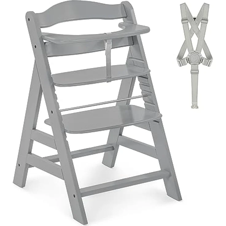 Hauck 'Alpha+' Treppenhochstuhl, grau, ab 6 Monaten, mitwachsend, höhenverstellbar, bis 90 kg belastbar – Bild 2