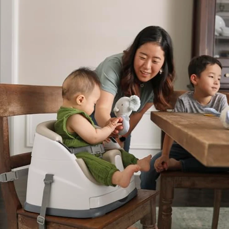 Ingenuity 2 in 1 Sitzerhöhung Stuhl, Babysitzerhöhung & Kleinkindersitz mit abnehmbaren Tablett, Essen & Fütterung Sitz für Kleinkinder, leicht zu reinigen, ideal für unterwegs, Beige, ab 6 Monaten – Bild 3