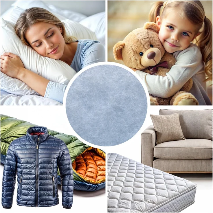 Feluna Kissenfüllung Flauschiges Polyester Füllmaterial, Füllwatte für Kissen, Stofftier- & Bastelwatte – Bild 5