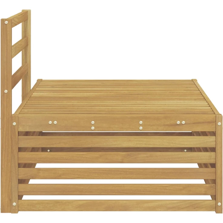vidaXL Outdoor Endsofa Massivholz Akazie Weiß gewaschen 901576 – Bild 4