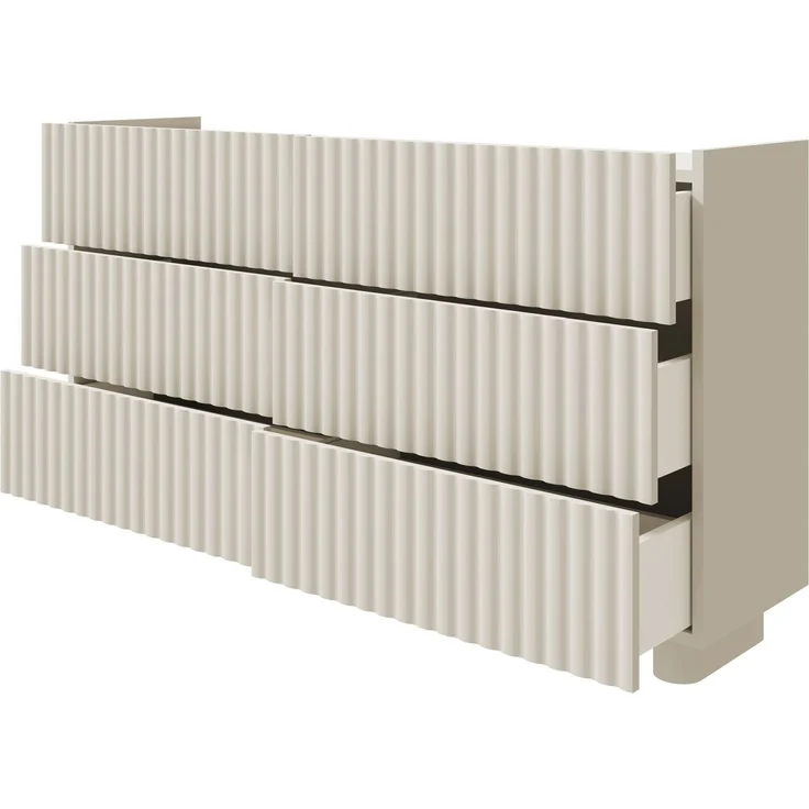 Selsey 'Fiorra' Kommode mit sechs Schubladen, Greige, 147 cm – Bild 3