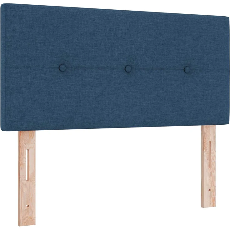 vidaXL Boxspringbett mit Matratze mit Kopfteil Blau 100 x 200 cm Stoff 3452613 – Bild 5