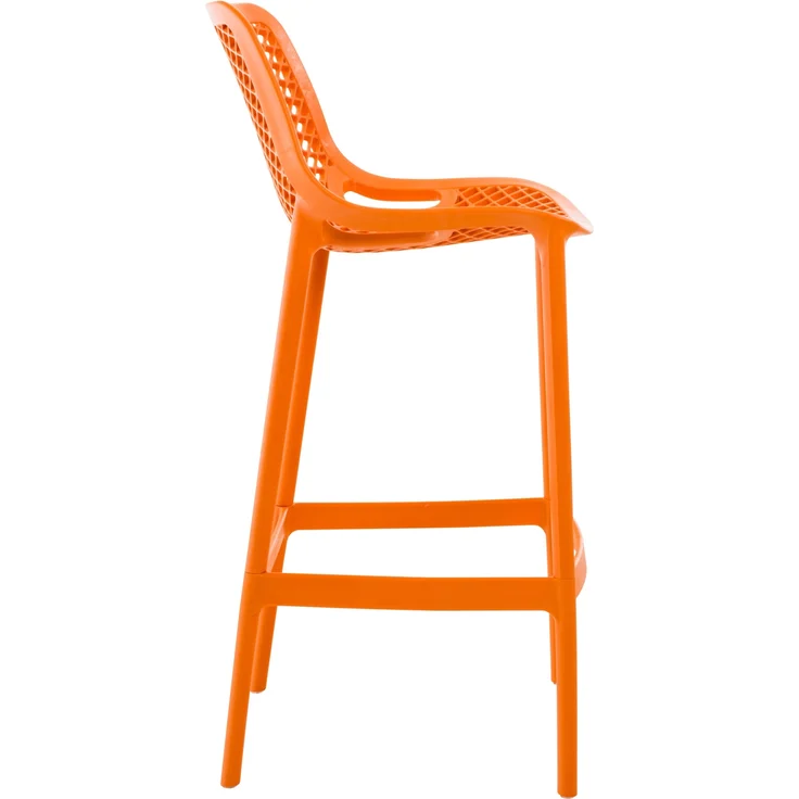 DELUKE® Barhocker modern Orange LORL - Kunststoff, 105x45x53cm Barhocker mit Lehne Tresenhocker Barstuhl Küchenhocker Thekenhocker hoher Stuhl – Bild 3