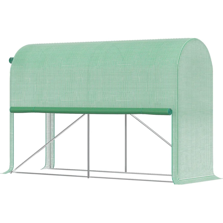 MELAYR, Gewächshaus aus PE-Kunststoff, Balkongewächshaus, Verstärkte 140 g/m²-Folie, 157,5 x 41,5 x 13 cm, Grün – Bild 2