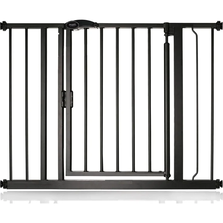 Bettacare Automatisch Schließendes Treppengitter, 96.6cm - 103.6cm, Mattschwarz, Druckmontage-Sicherheitsgitter, Babygitter, Sicherheitsschranke für Türen, Flure und Räume – Bild 1