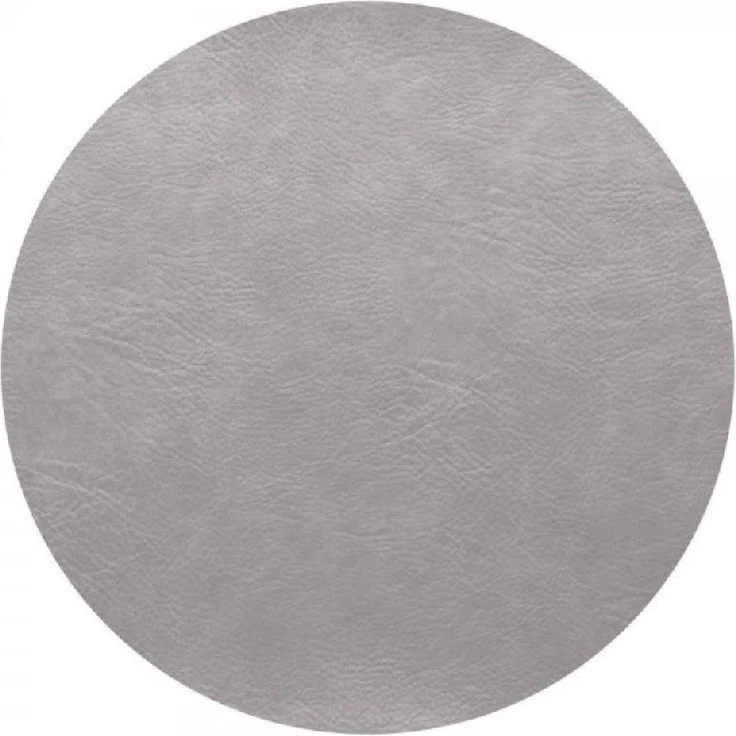 ASA Selection Tischset Rund Grau Silver Cloud Vintage Leder-Optik Platzset – Bild 3