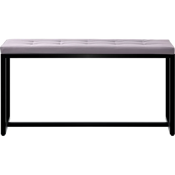 CLP Sitzbank Barci mit Polsterung und schwarzem Eisengestell,grau Kunstleder – Bild 5