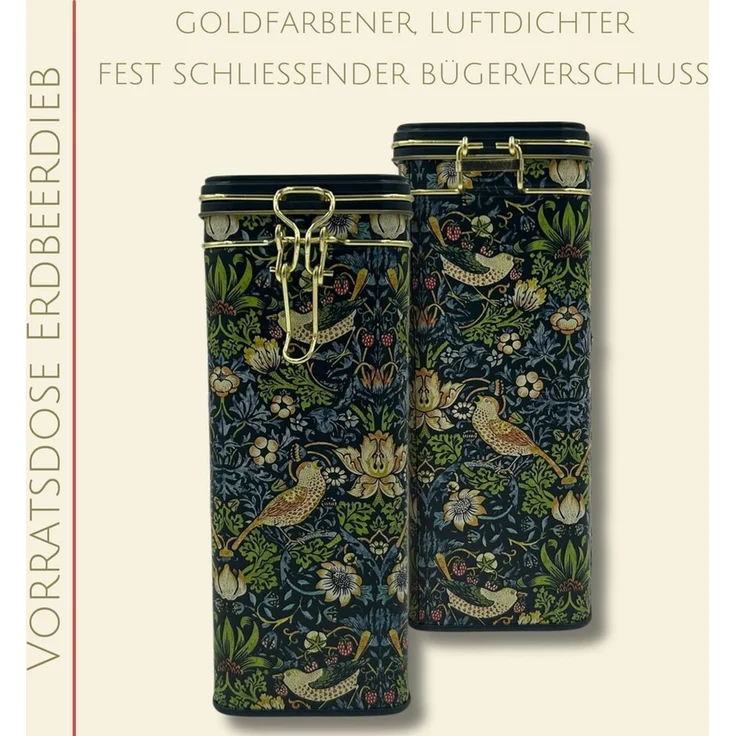 MediMuc Kaffeedose Kaffeedose Erdbeerdieb, Dose mit Bügelverschluss, Kaffeedose mit Dichtung – Bild 4