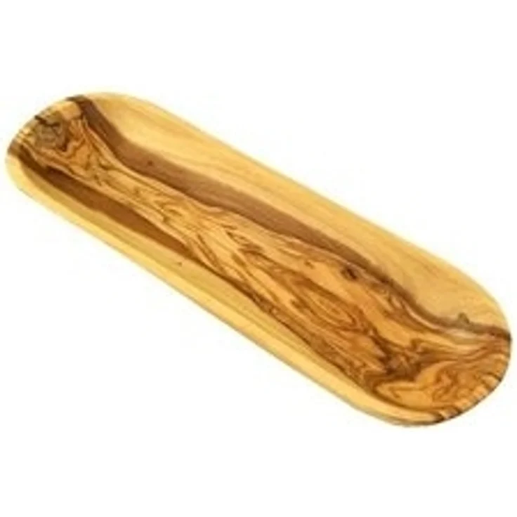Olivenholz-erleben Brotschale oder Baguetteschale ca. 30 cm lang aus Olivenholz, (1-tlg), Passend für lange Brote wie Baguette oder Ciabatta, fein geschliffen – Bild 6