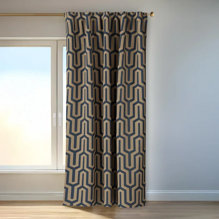 HOMING Vorhang Tiaro, verdeckte Schlaufen (1 St), blickdicht, Jacquard, blickdicht, geometrisch, Wohnzimmer, Schlafzimmer