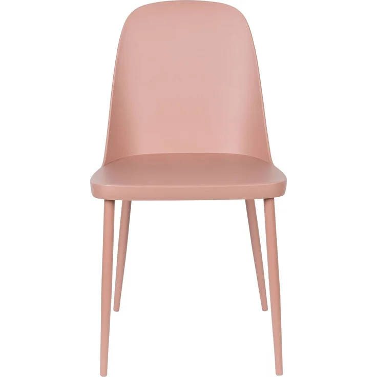 Esszimmerstuhl Pip im 2er-Set, Pink mit Kunststoffsitz & Metallbeinen Rosa 46x53,5x85 cm – Bild 2