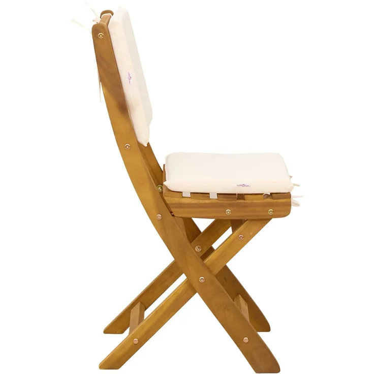 vidaXL Außen Bistro-Stühle mit Kissen 6 pcs Cremeweiß 38 x 46 x 85 cm 3416293 – Bild 7