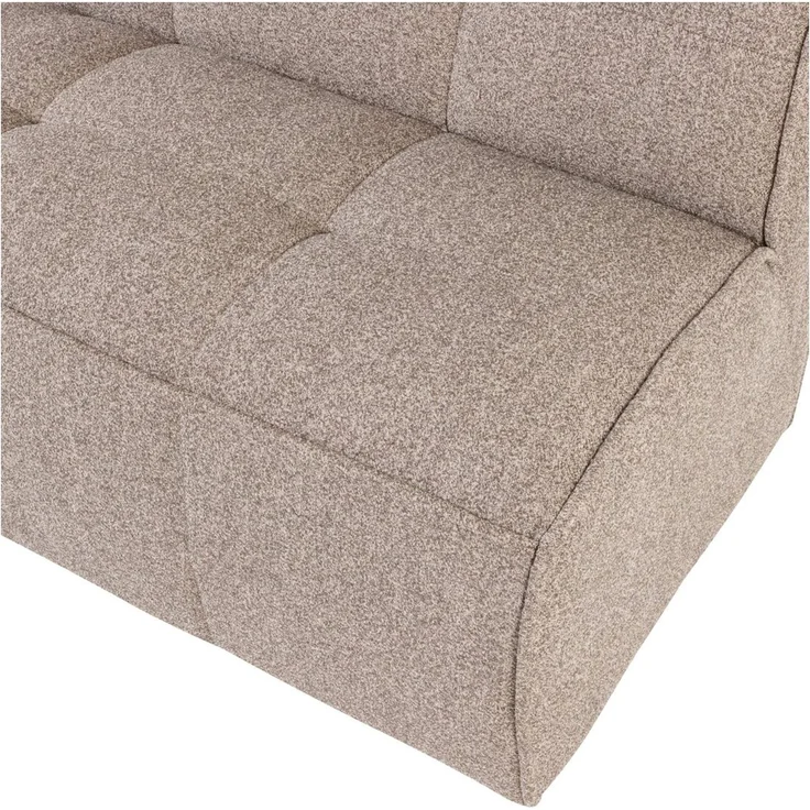 Esszimmerbank Cluster - Bouclé-Stoff Kaki Braun, 164 cm, mit Rückenlehne – Bild 3