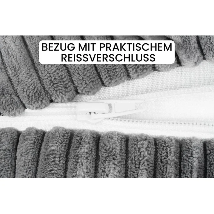 Amilian Nackenrollenbezug 15x40 cm - Ersatzbezug für Nackenrolle, Bettrolle, Kissenrolle, waschbarer Bezug mit verdecktem Zip für leichtes Abnehmen. – Bild 3