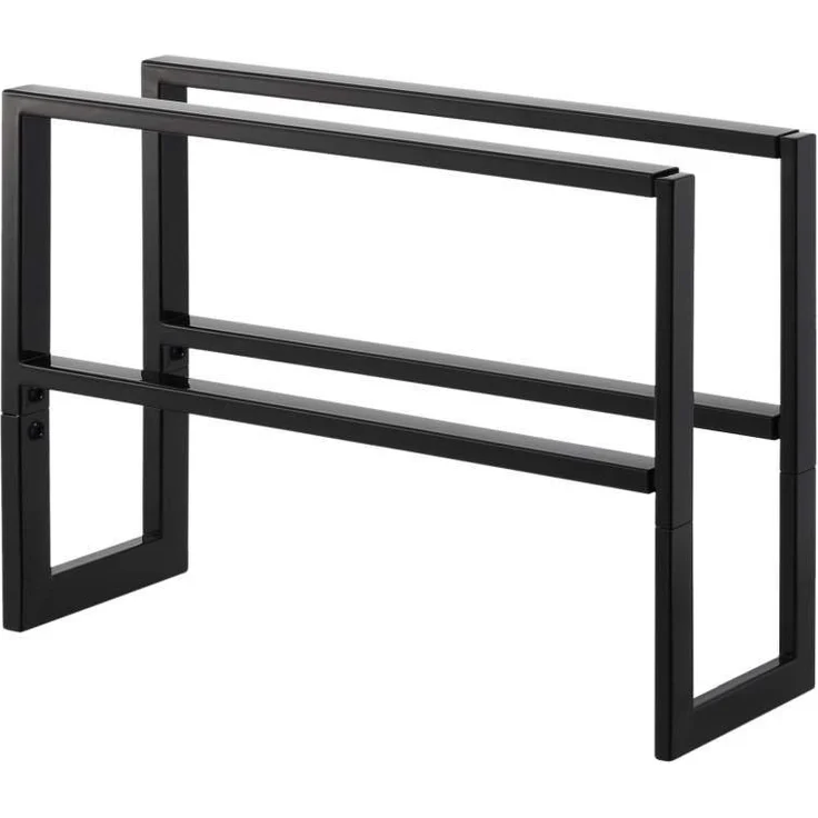 Yamazaki 'LINE' Ausziehbares Schuhregal aus Metall L38 cm - Schwarz – Bild 2