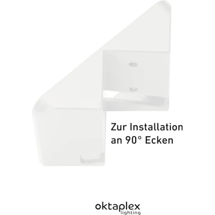 Oktaplex Eckwandhalter für Cali & Cali Dos Außenstrahler, Montagezubehör für Innenecken und Außenecken, weiß – Bild 2