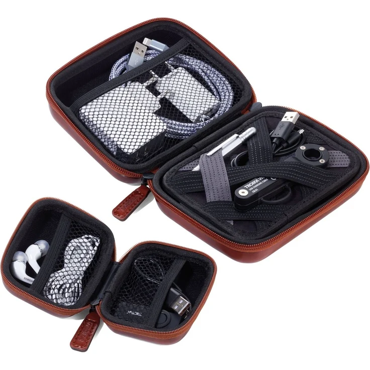Troika 2er-Set Organizer-Etui mit Reißverschluss Onpack braun – Bild 3