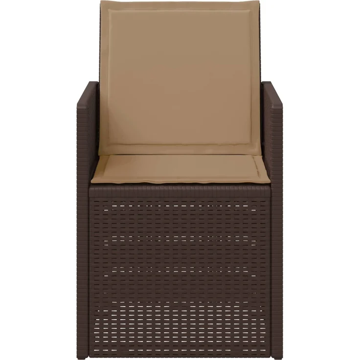 vidaXL Garten Esszimmerstühle 2 pcs Braun und Taupe PP 899995 – Bild 5