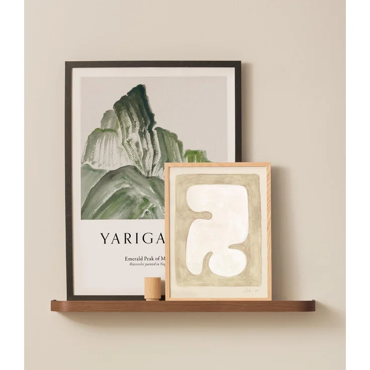 Kazai.® Wandregal 'Toke' | Bilderleiste in Echtholz-Veneer | Schwebendes Holzregal als Fotoleiste, Wanddeko und Ablage für Bad, Wohnzimmer, Küche, Schlafzimmer | Walnuss – Bild 1