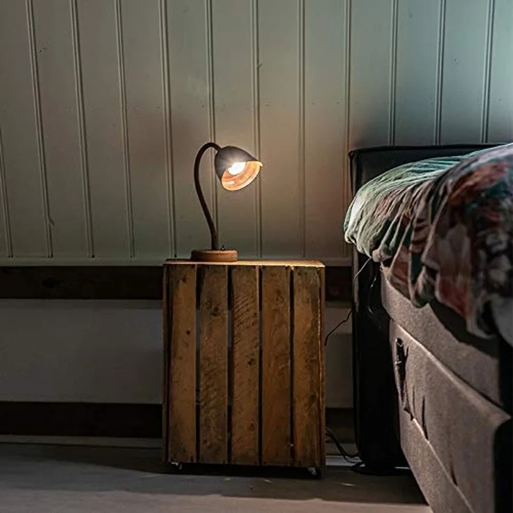 Qazqa Tischleuchte Rax, ohne Leuchtmittel, GU10, Rostbraun, Landhaus, Stahl, 1-flammig – Bild 2