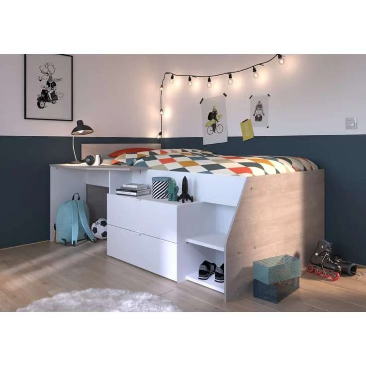 Parisot Kinderzimmer und Jugendzimmer Milky in weiß und grau Loft Set 2-tlg. – Bild 6