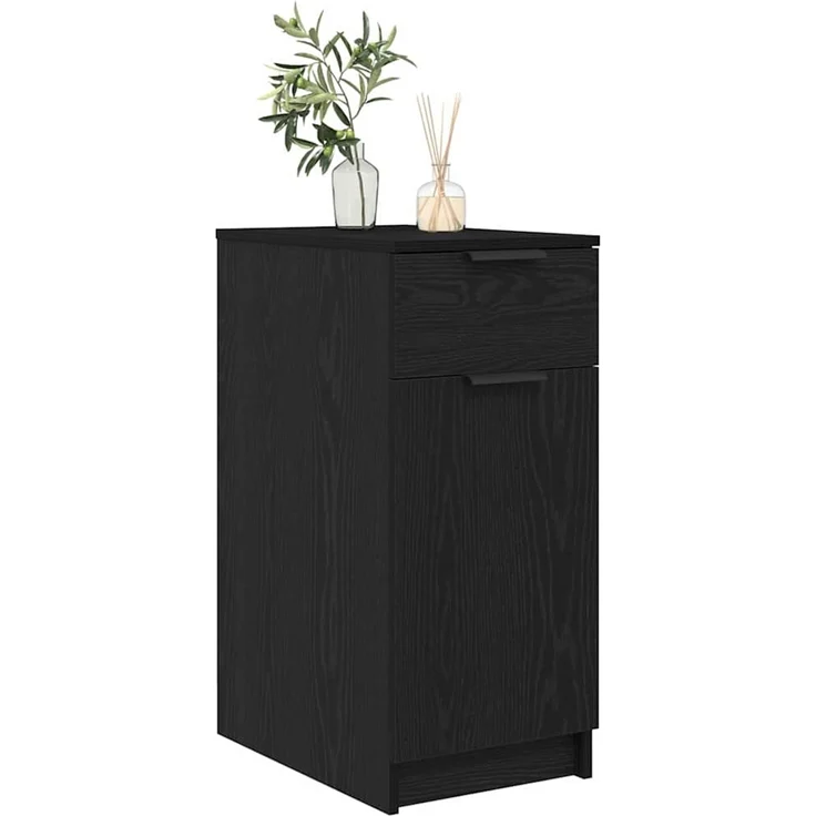 vidaXL Büroschrank 33 x 50 x 75 cm Holzwerkstoff Schwarz Eichen-Optik 862103 – Bild 3