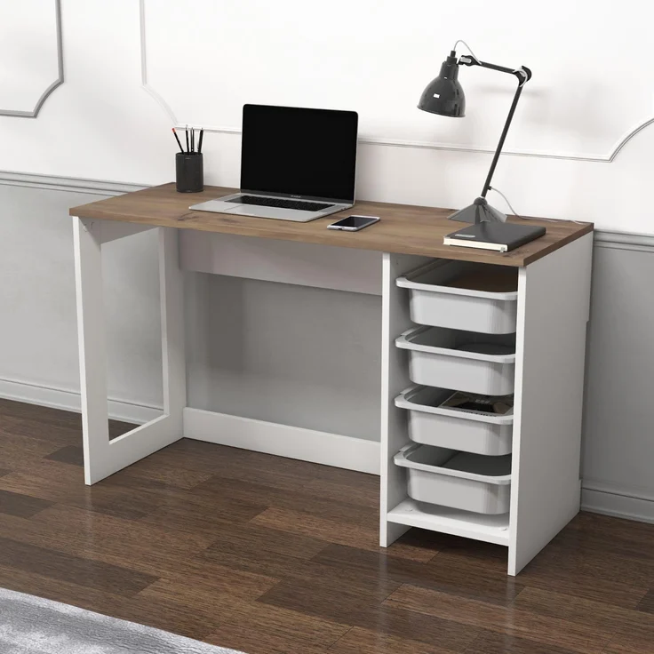 Skye Decor 'Hero - Antique Walnut' Schreibtisch, Antik-Walnuss, 120 x 73 x 45 cm – Bild 5