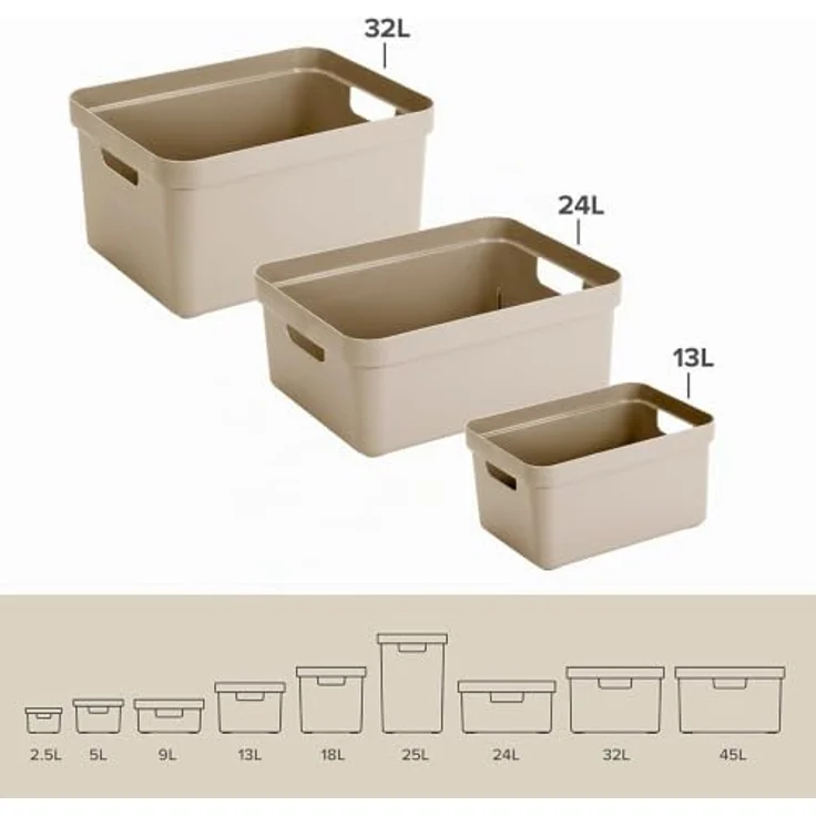 Sigma home Aufbewahrungsbox 24L beige – Bild 4