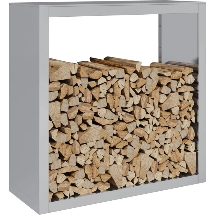 vidaXL Brennholzregal 100x40x100 cm Verzinkter Stahl 850973 – Bild 2