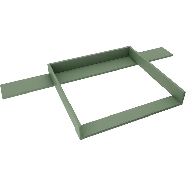 REGALIK Wickelaufsatz für Hemnes Kommode mit 8 Schubladen IKEA 78x80 cm - Abnehmbar Wickeltischaufsatz für Kommode in Grün - Abgeschlossen mit ABS Material 1mm