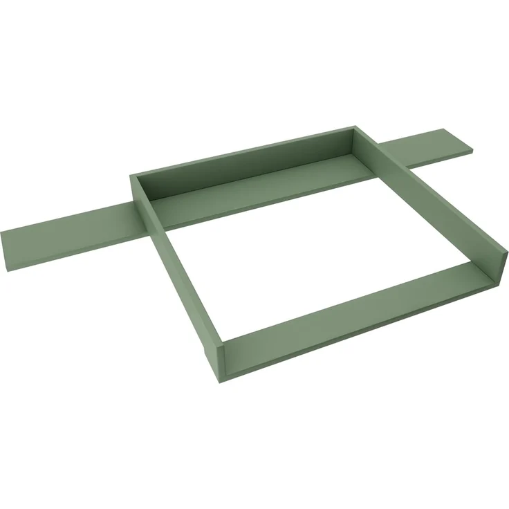REGALIK Wickelaufsatz für Hemnes Kommode mit 8 Schubladen IKEA 78x80 cm - Abnehmbar Wickeltischaufsatz für Kommode in Grün - Abgeschlossen mit ABS Material 1mm – Bild 1