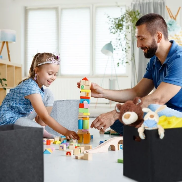 2x Quadratischer Filzkorb, Anthrazit 10024396 – Bild 3