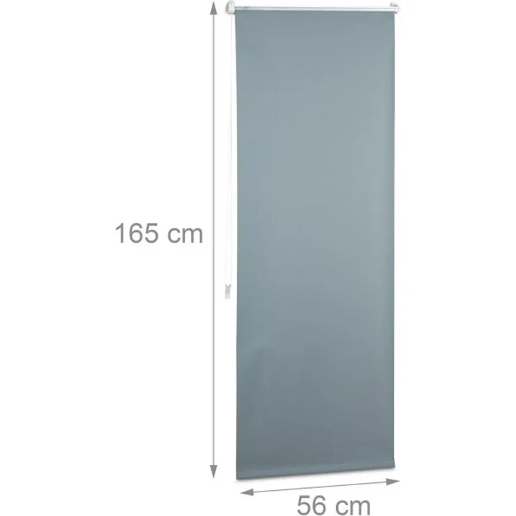 Relaxdays 2x Verdunkelungsrollo grau 60-120x160cm – Bild 4