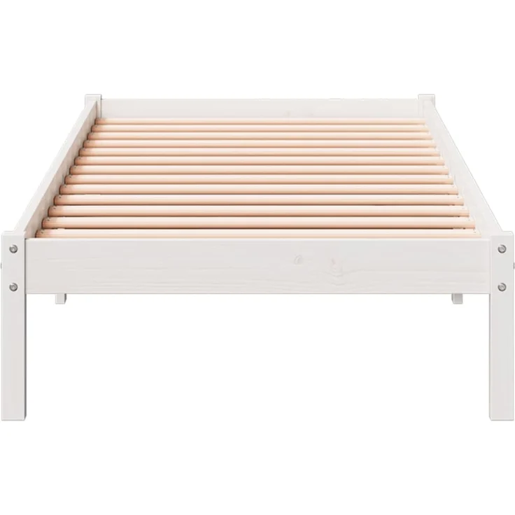 vidaXL Massivholzbett Extra Lang ohne Matratze Weiß 100x220 Kieferholz 852419 – Bild 4