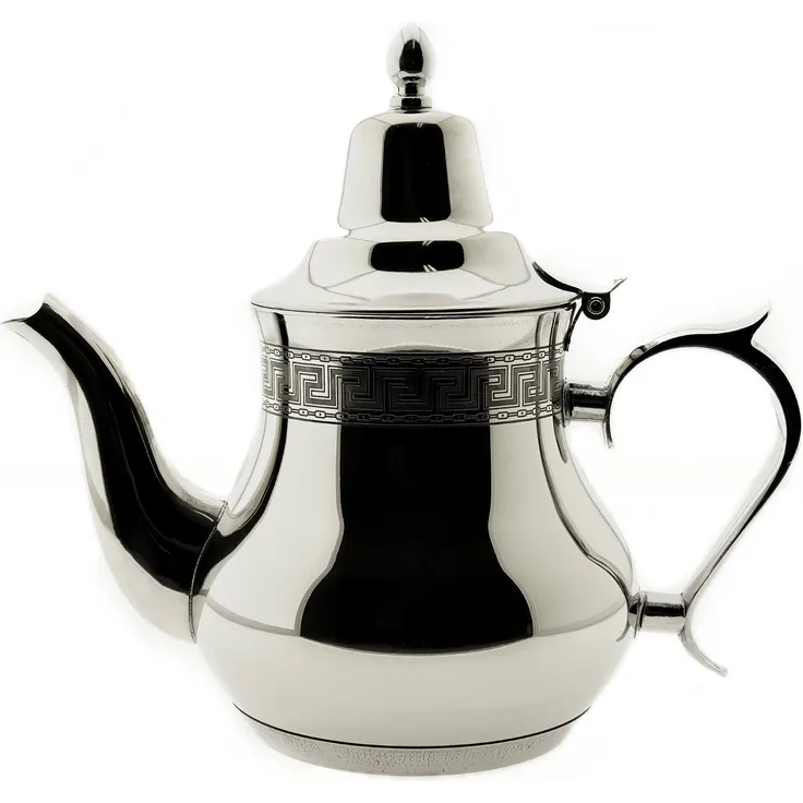 Edelstahl 2L Teekanne Induktionsherd Kaffeekanne mit hitzebeständigem Griff Küche/Cafeteria/Hotel/Restaurant