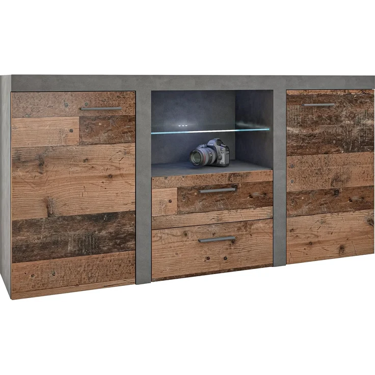 AX LIVING Schubladenschrank Kommode Spacoro 2F2S Matera/Old Style – Bild 2