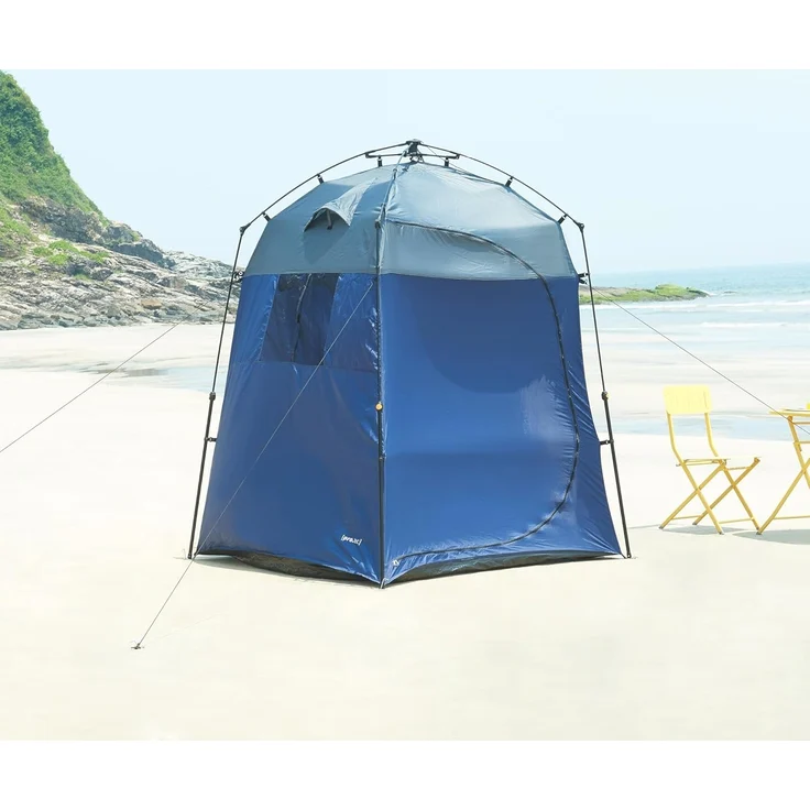 Pop-Up Duschzelt Ayas 150x150x200 cm Blau/Grau [pro. tec] – Bild 2