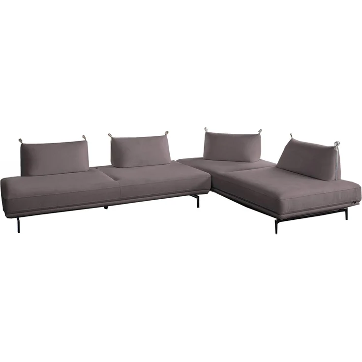 KAWOLA Ecksofa CANE Schlafsofa Daybed Stoff lila 80 x 210 x 310 cm – Bild 3