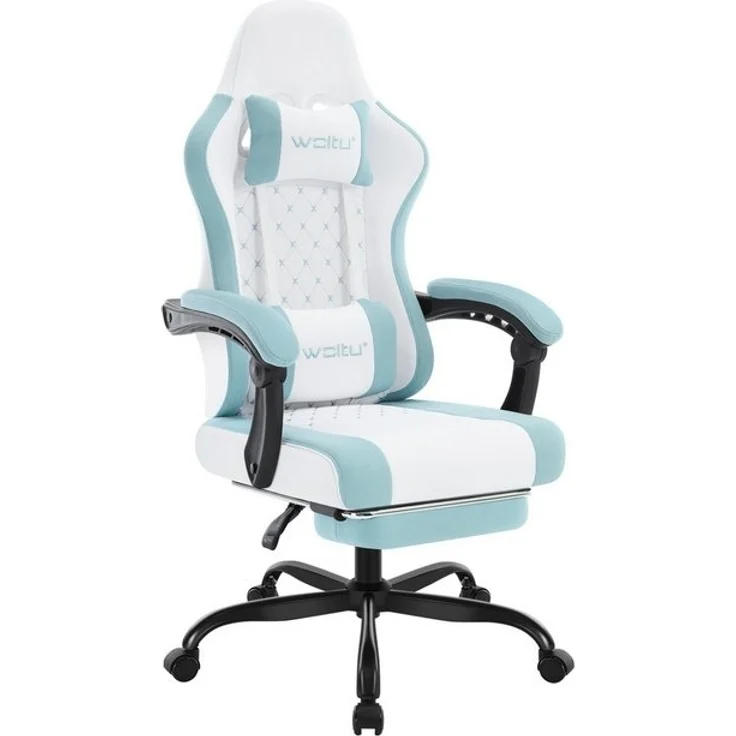 Woltu Gaming-Stuhl (1 St), mit Massagefunktion, ergonomisch, 150 kg, Netzstoff – Bild 4