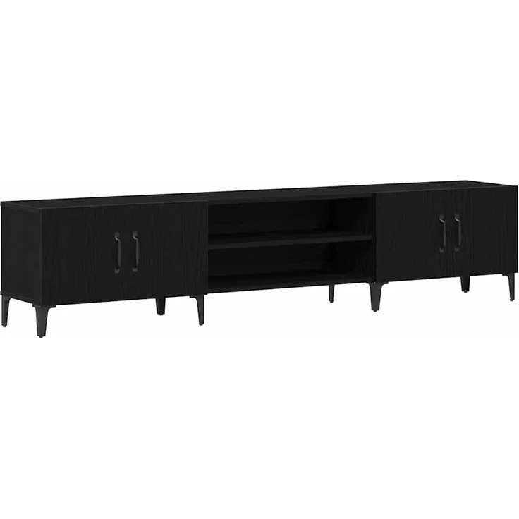 vidaXL TV-Schränk Schwarz Eichen-Optik 180 x 31,5 x 40 cm 862818 – Bild 1