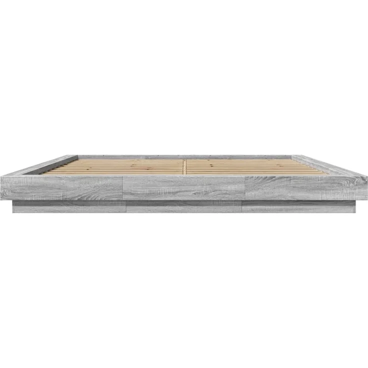 vidaXL Bettgestell Grau Sonoma 200x200 cm Holzwerkstoff 3281166 – Bild 4