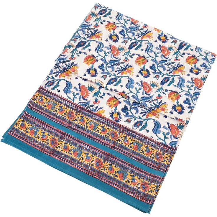 Guru-Shop Tagesdecke Blockdruck Tagesdecke, Bett & Sofaüberwurf,.. – Bild 1