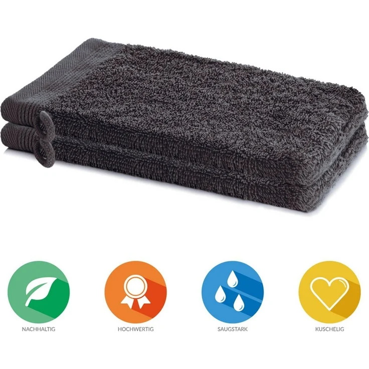 Lavea Waschhandschuh Bali, 16x22cm aus 100% Bio-Baumwolle, einzigartig weiche Waschhandschuhe mit Aufhänger (Set, 2-St), hochwertige und nachhaltige Premium Waschlappen - schonende Reinigung – Bild 1