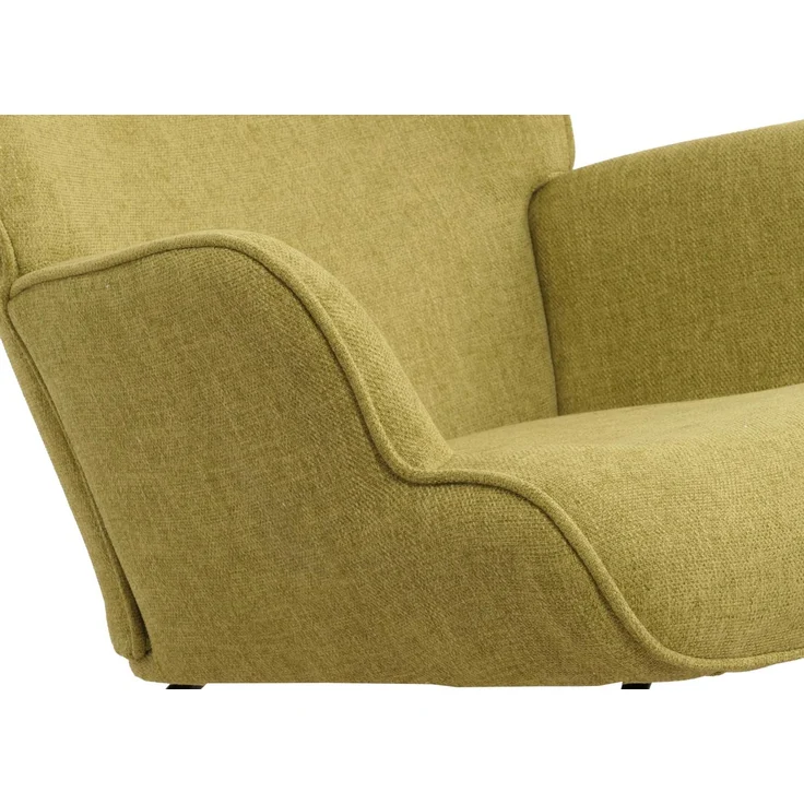 Schaukelstuhl HWC-N14, Schwingstuhl Relaxsessel Fernsehsessel, Massiv-Holz Metall Stoff/Textil 320g/m² ~ grün – Bild 6